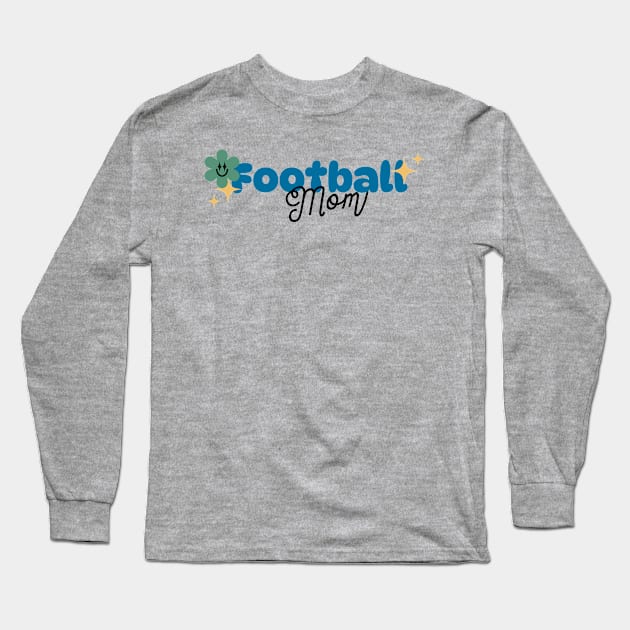 Football Mom Cute Retro Long Sleeve T-Shirt by DC Bell Design